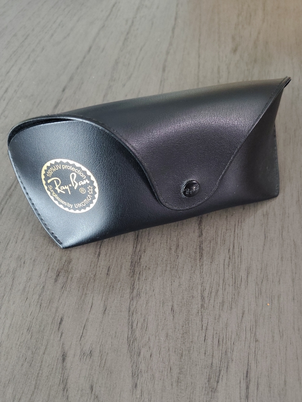 Ray-Ban Black Sunglasses Case with Gold Logo Seal ( Case Only )